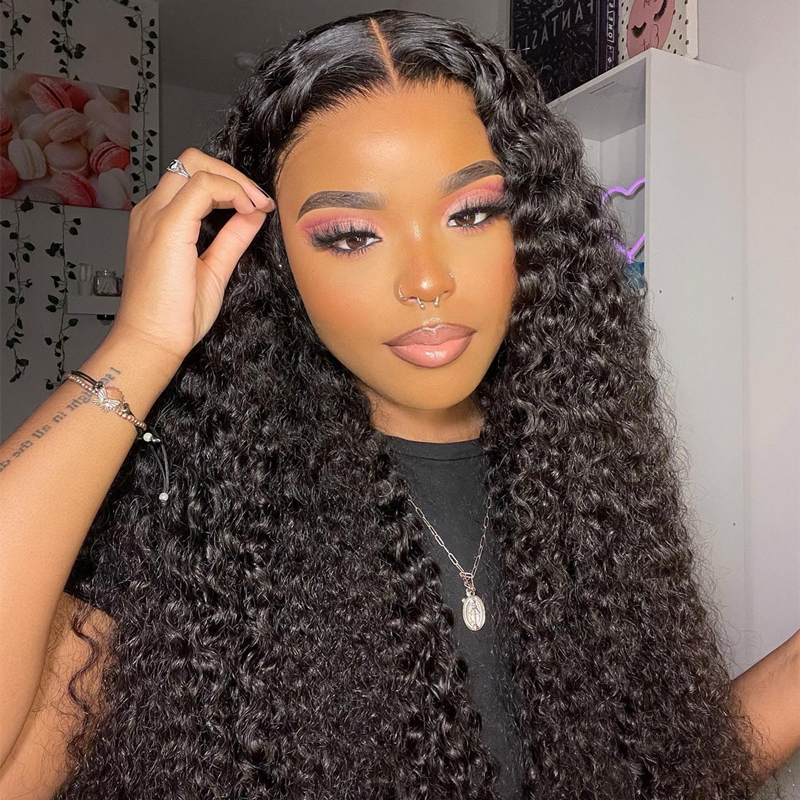 HD Lace 13x4 Kinky Curly Human Hair Lace Front Wigs（Full Frontal）